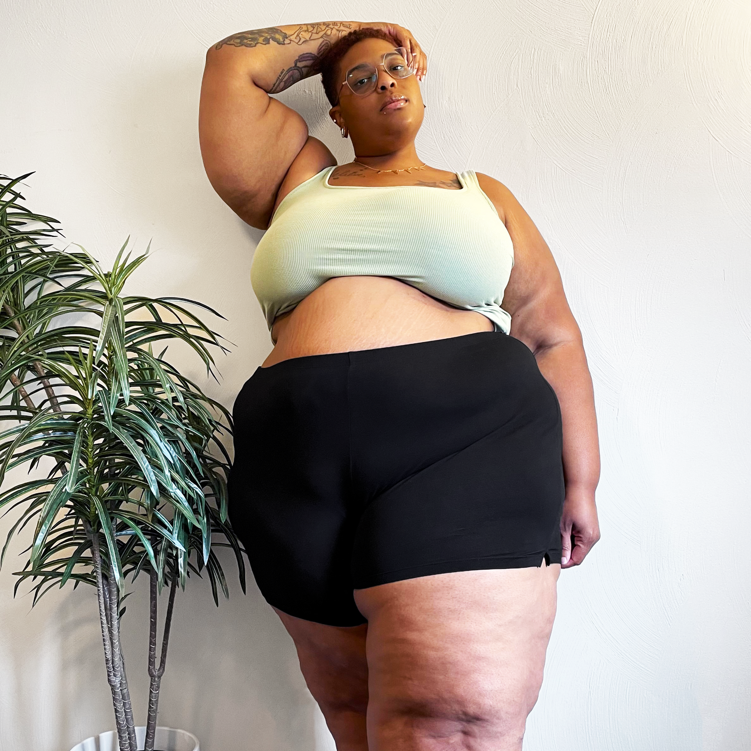 Bio-Baumwolle Femme Boxer Shorts - Schwarz